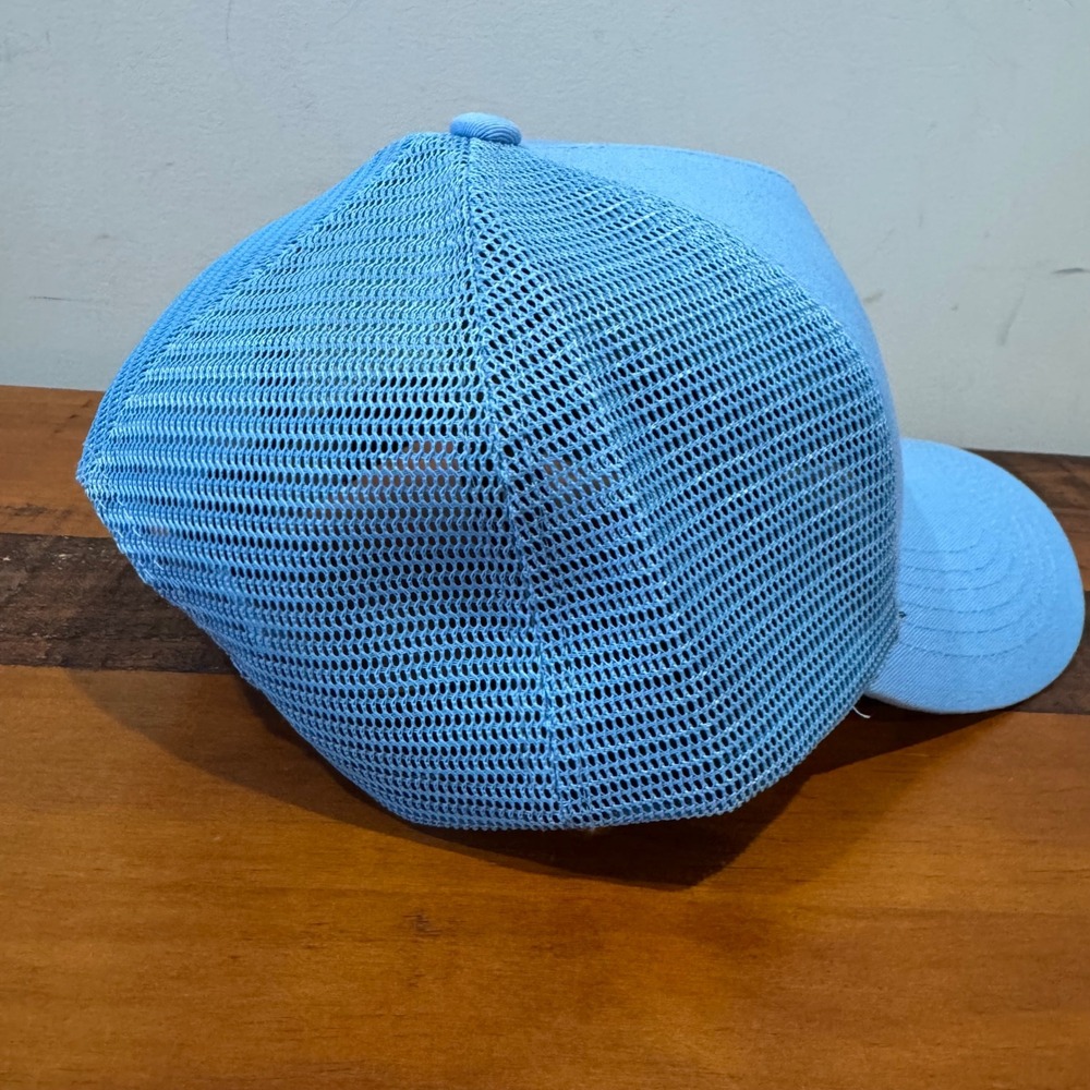 Bass Pro Shops Trucker Hat Mesh Snapback Light Blue Gone Fishing Logo Cap - Picture 2 of 7